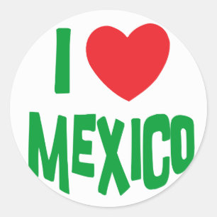 I Love Mexico Classic Round Sticker