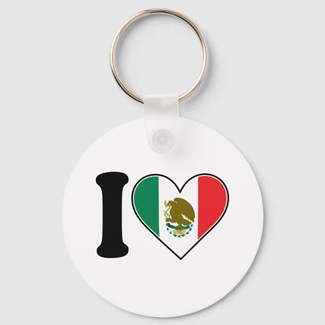 I Love Mexico Key Ring (Front)