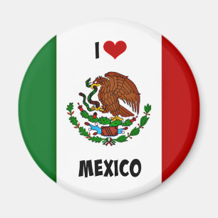 I Love Mexico, Mexican Flag, Magnet