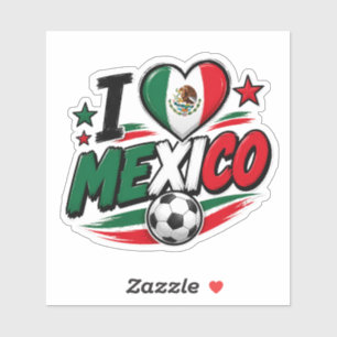 I Love Mexico Soccer Fan Mexican Pride Footb