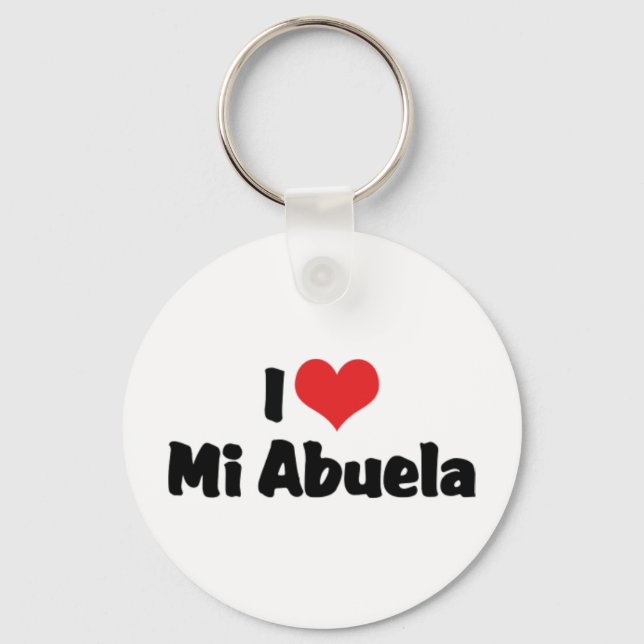 I Love Mi Abuela Keychain (Front)