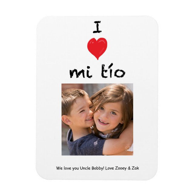 I Love Mi Tio Photo Magnet Keepsake (Vertical)