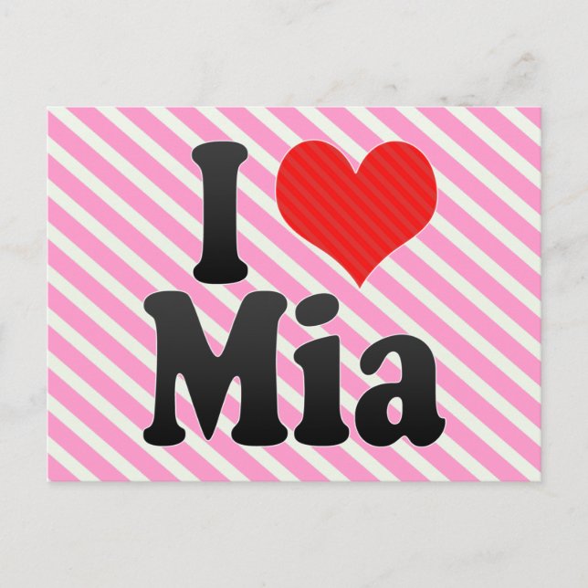 I Love Mia Postcard (Front)