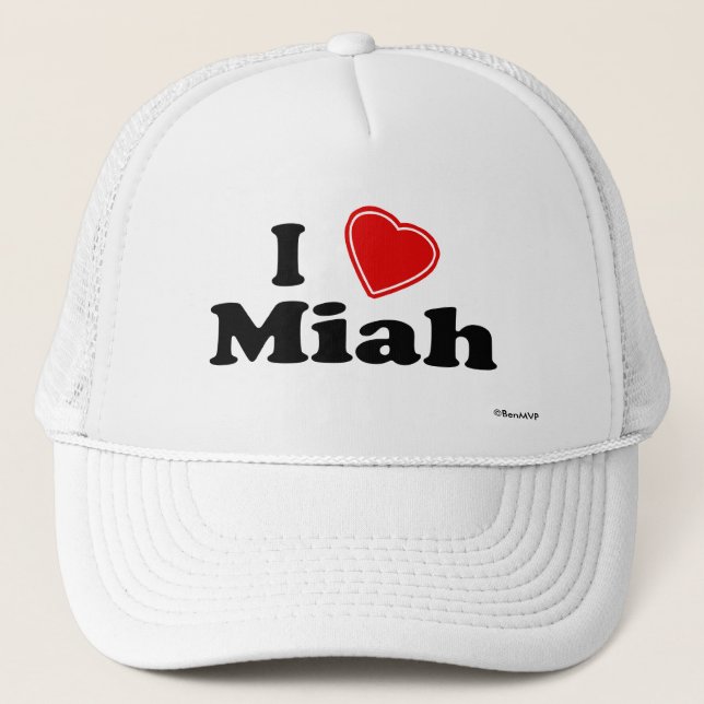 I Love Miah Trucker Hat (Front)