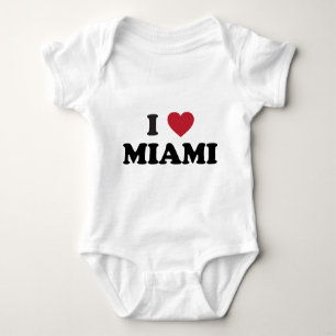 I Love Miami Florida Baby Bodysuit