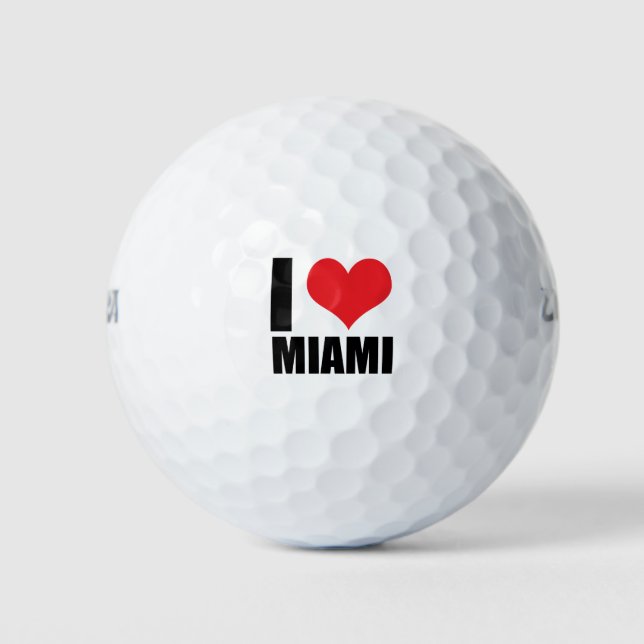 I love Miami Golf Balls (Front)
