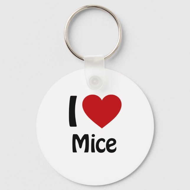 I love Mice Key Ring (Front)