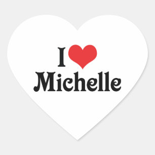 I Love Michelle Heart Sticker