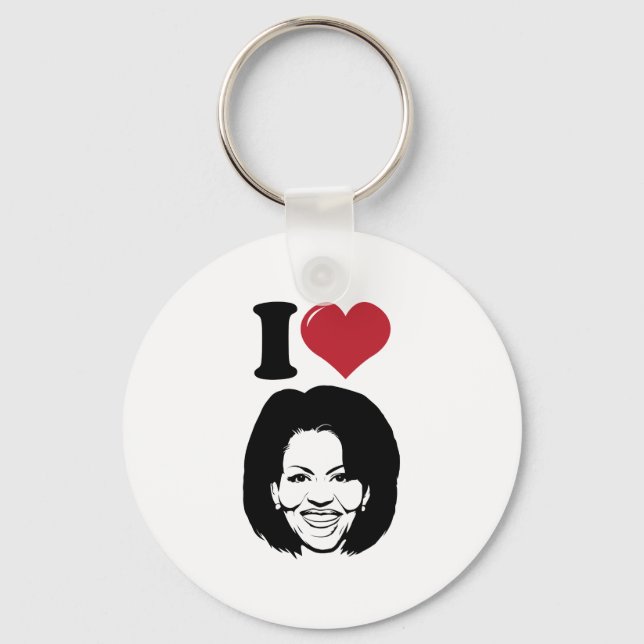 I Love Michelle Obama Key Ring (Front)