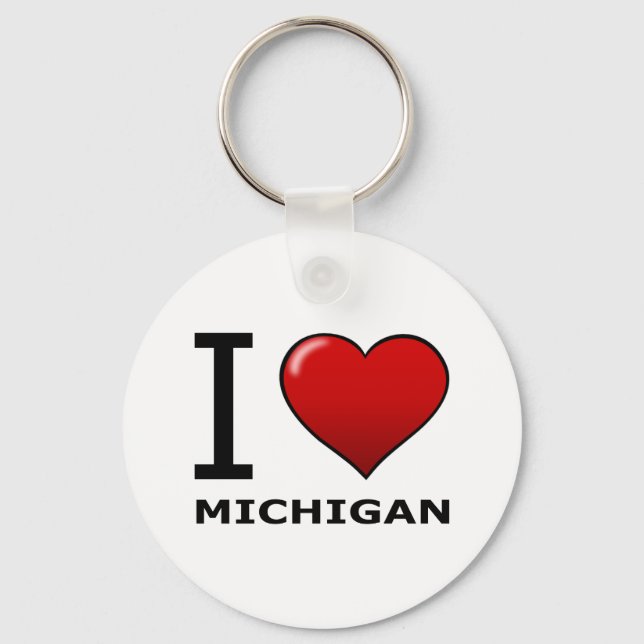 I LOVE MICHIGAN KEY RING (Front)
