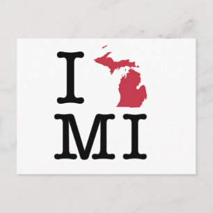 I Love Michigan Postcard