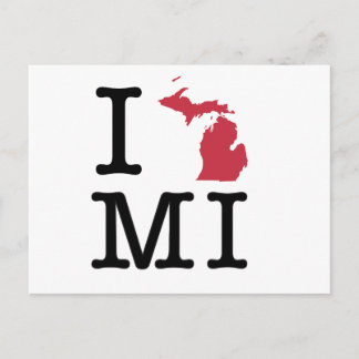 I Love Michigan Postcard