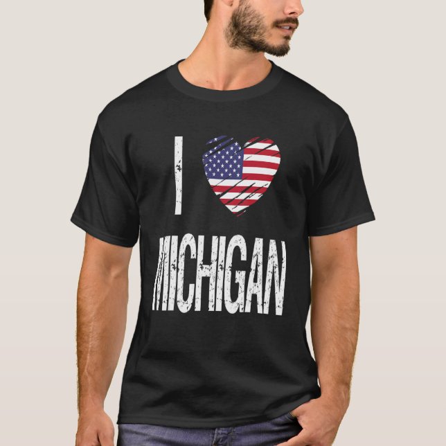I Love Michigan T-Shirt (Front)