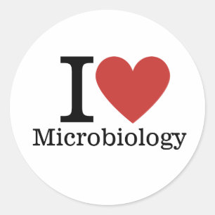 I ❤️ Love Microbiology for Students/Faculty CUSTOM Classic Round Sticker