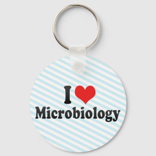 I Love Microbiology Key Ring