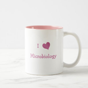 I Love Microbiology Two-Tone Coffee Mug