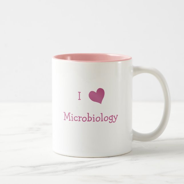 I Love Microbiology Two-Tone Coffee Mug (Right)