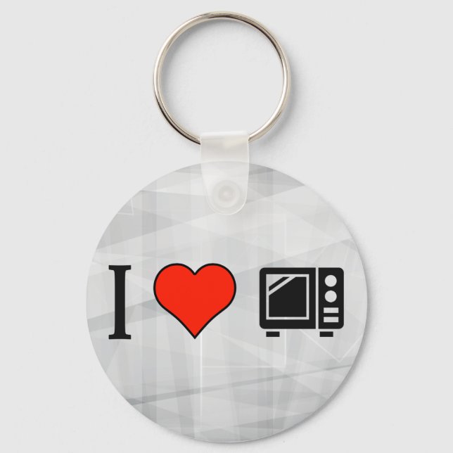 I Love Microwave Ovens Key Ring (Front)