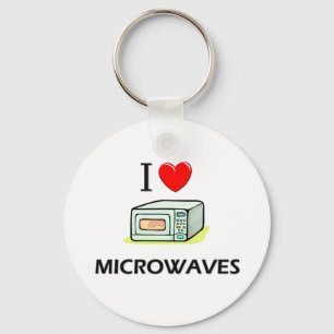 I Love Microwaves Key Ring