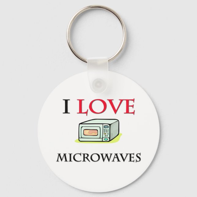 I Love Microwaves Key Ring (Front)