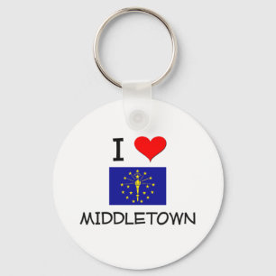 I Love MIDDLETOWN Indiana Key Ring