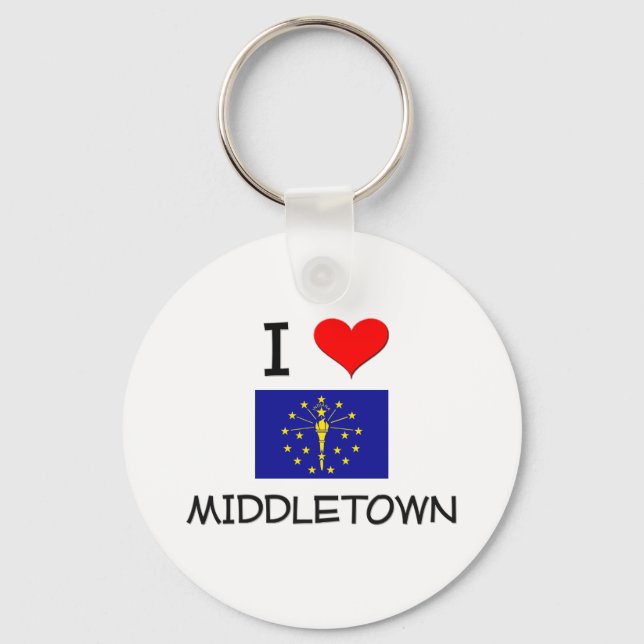 I Love MIDDLETOWN Indiana Key Ring (Front)