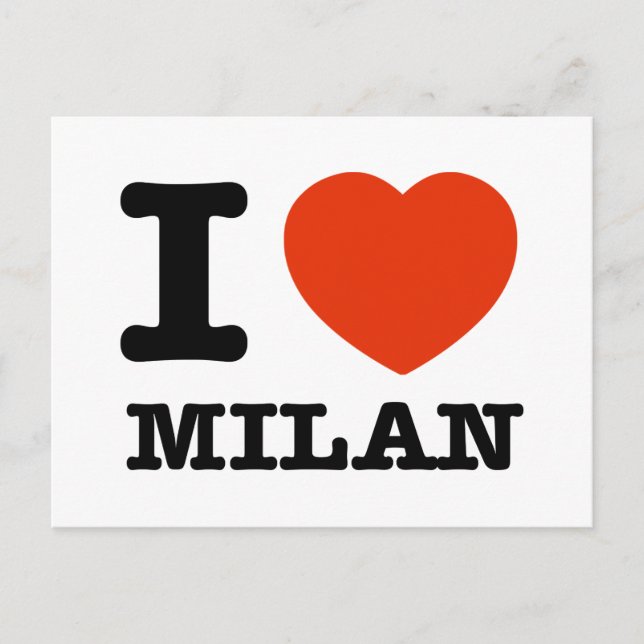 I love Milan Postcard (Front)