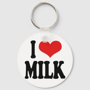 I Love Milk Key Ring