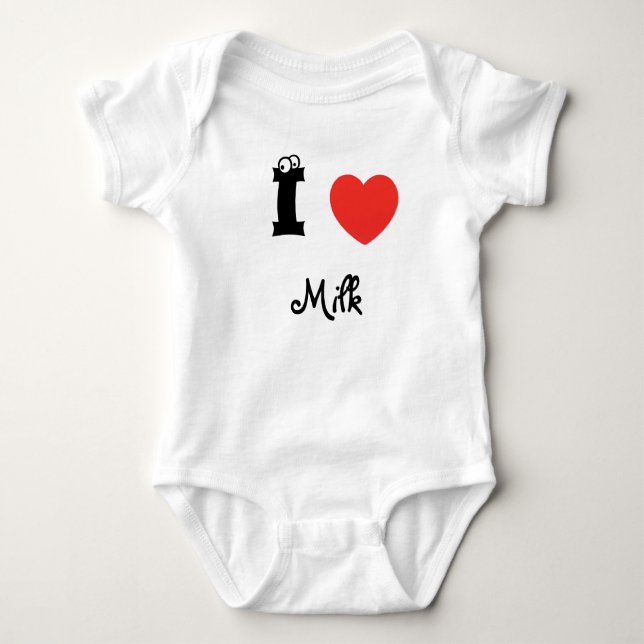 I love milk romper baby bodysuit (Front)