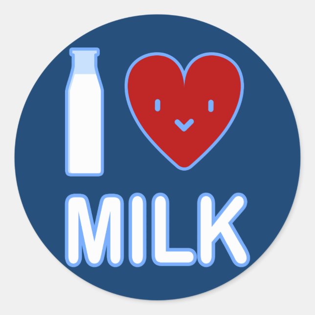 I Love Milk Sticker (Front)