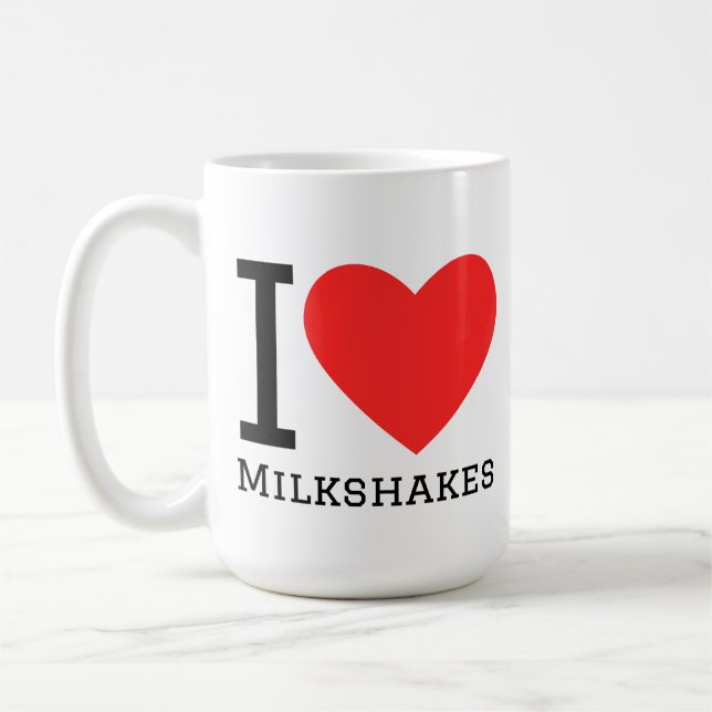 I love milkshakes coffee mug (Left)