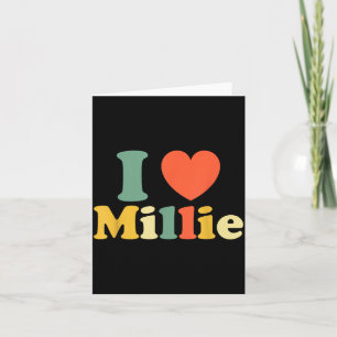 I Love Millie, I Heart Millie, Red Heart Valentine Card