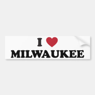 I Love Milwaukee Wisconsin Bumper Sticker