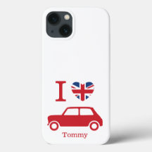 I love Mini Coopers - Blue - Personalised Case-Mat