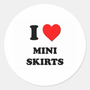 I love Mini Skirts Classic Round Sticker