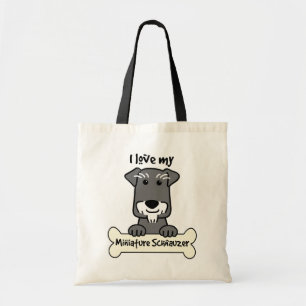 I Love Miniature Schnauzers Tote Bag
