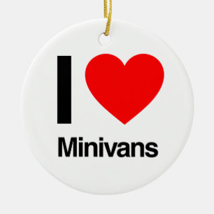 i love minivans ceramic tree decoration