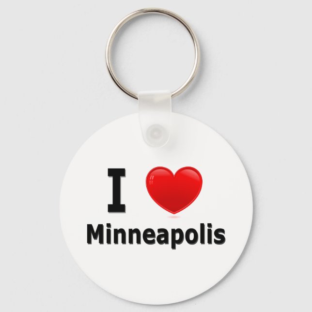 I Love Minneapolis Key Ring (Front)
