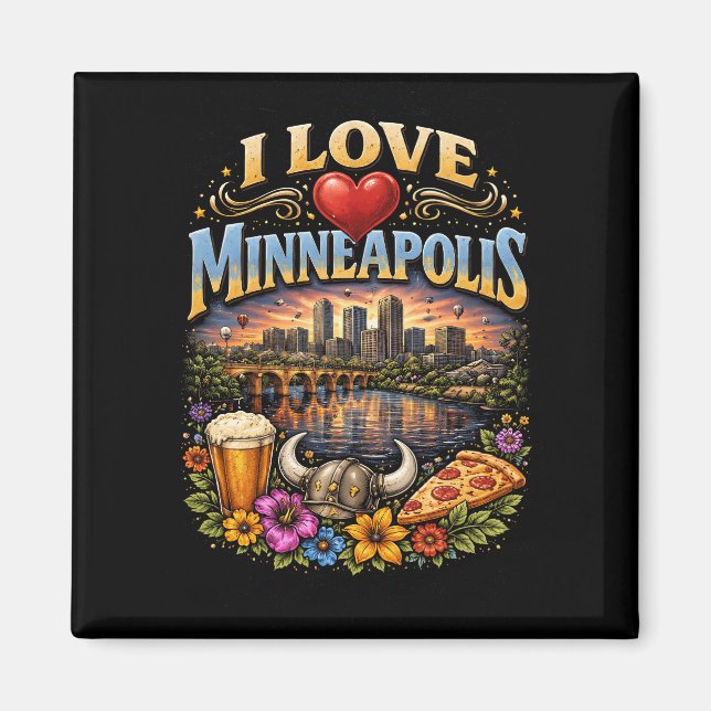 I Love Minneapolis Magnet (Front)