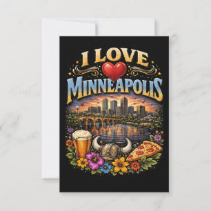 I Love Minneapolis Thank You Card