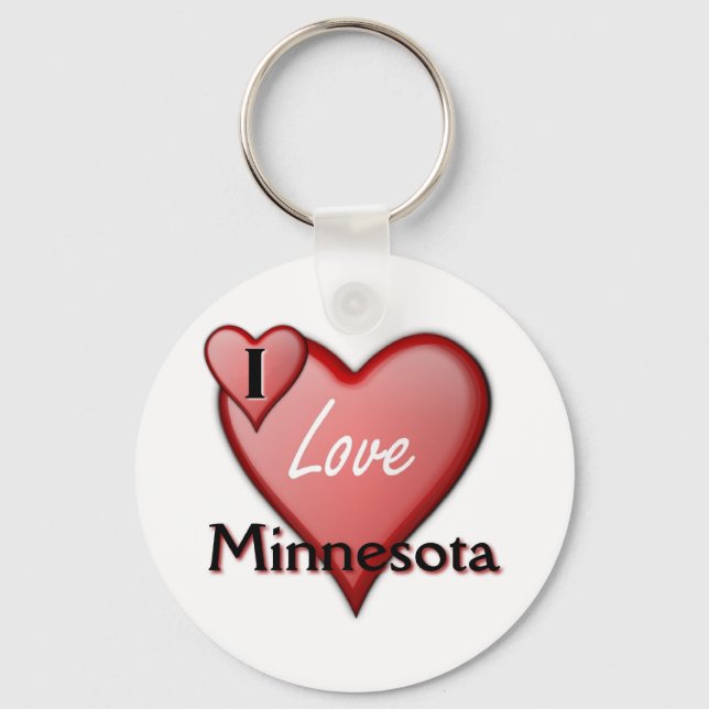 I Love Minnesota Key Ring (Front)