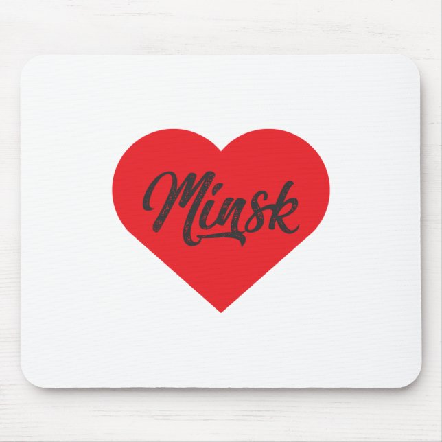 I Love Minsk - Belarus Mouse Pad (Front)