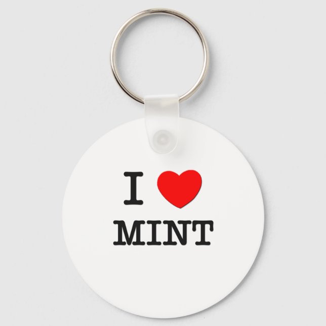 I Love Mint Key Ring (Front)