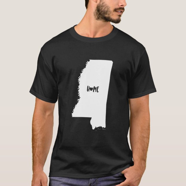 I Love Mississippi Mississippi Home Us American St T-Shirt (Front)