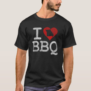 I LOVE MISSOURI BBQ I HEART KANSAS CITY SAUCE GRIL T-Shirt