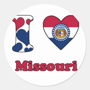 I love Missouri Classic Round Sticker