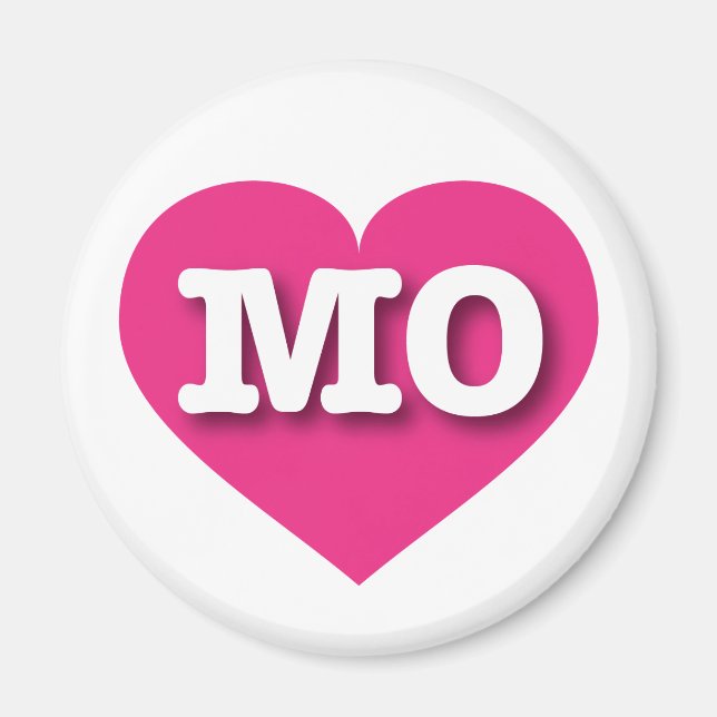 I love Missouri - MO hot pink heart Magnet (Front)