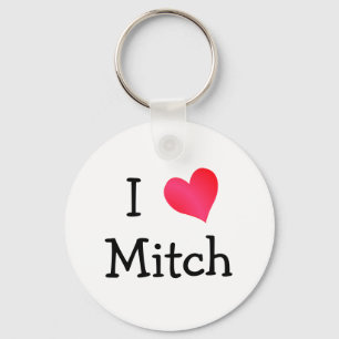 I Love Mitch Key Ring