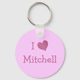 I Love Mitchell Key Ring