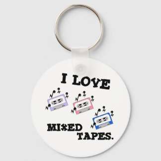 I Love Mixed Tapes Key Ring